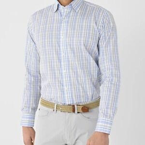 Peter Millar Crown Crafted Men's Viggo Sport Long Sleeve Button Up‎ SM MSRP $250